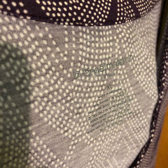 Liz Lange Maternity V-Neck Patterned Sleeveless Dress XL - Picture 6 of 6